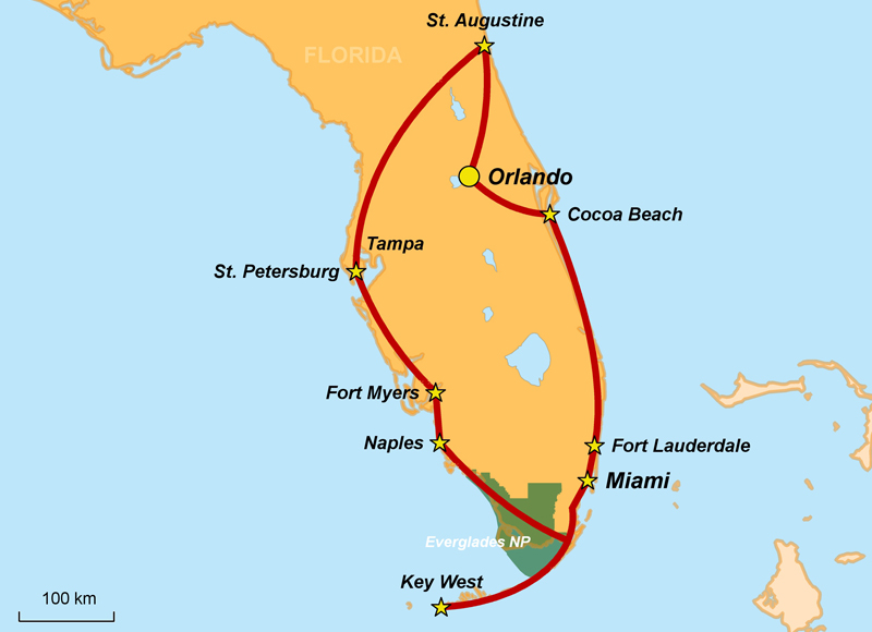 Map_FloridaRundreise