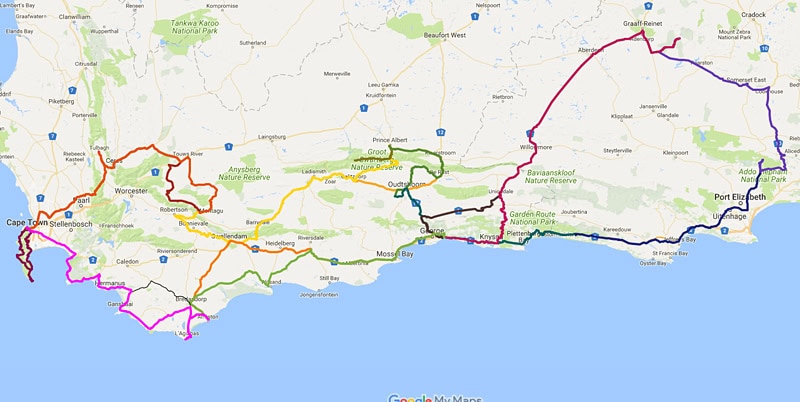 Karoo_Gardenroute_Map